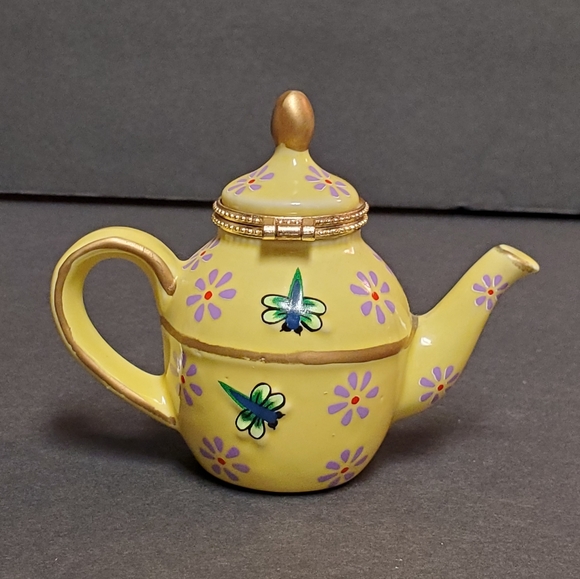 Porcelain Teapot Trinket Box - Picture 2 of 9